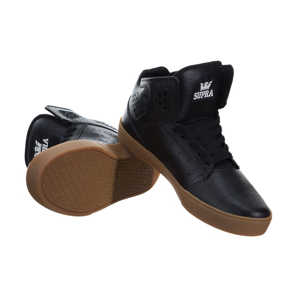 Chaussures de Skate Supra Atom Noir Black/Gum Homme | BLT-74526513